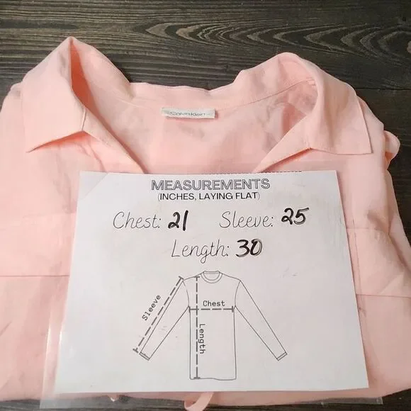 Calvin Klein Linen‎ Tunic Champagne size Med - Picture 6 of 6